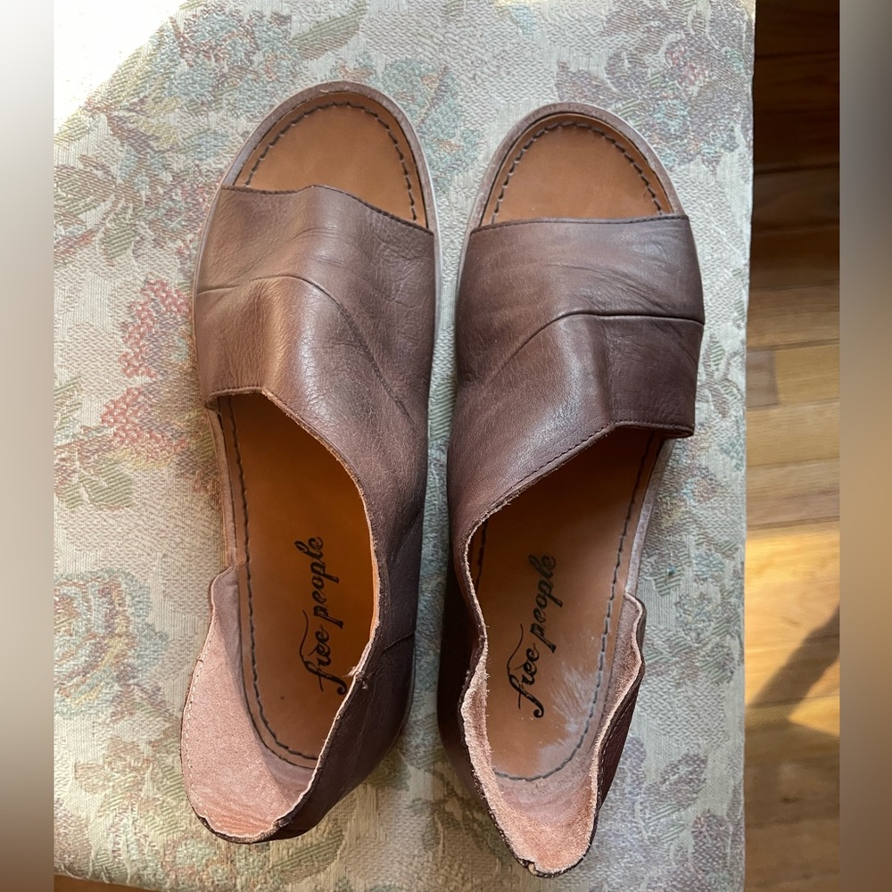 Free People Brown Leather Sandals